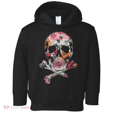 Summer Flower Skull Toddler Hoodie