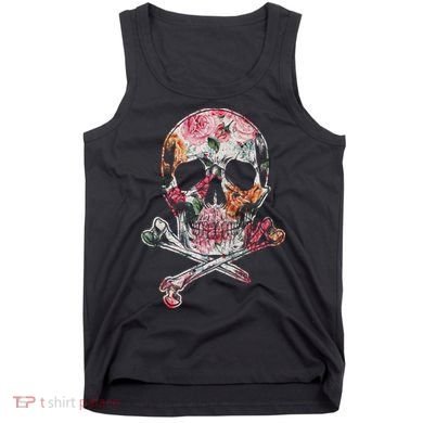 Summer Flower Skull Tank Top
