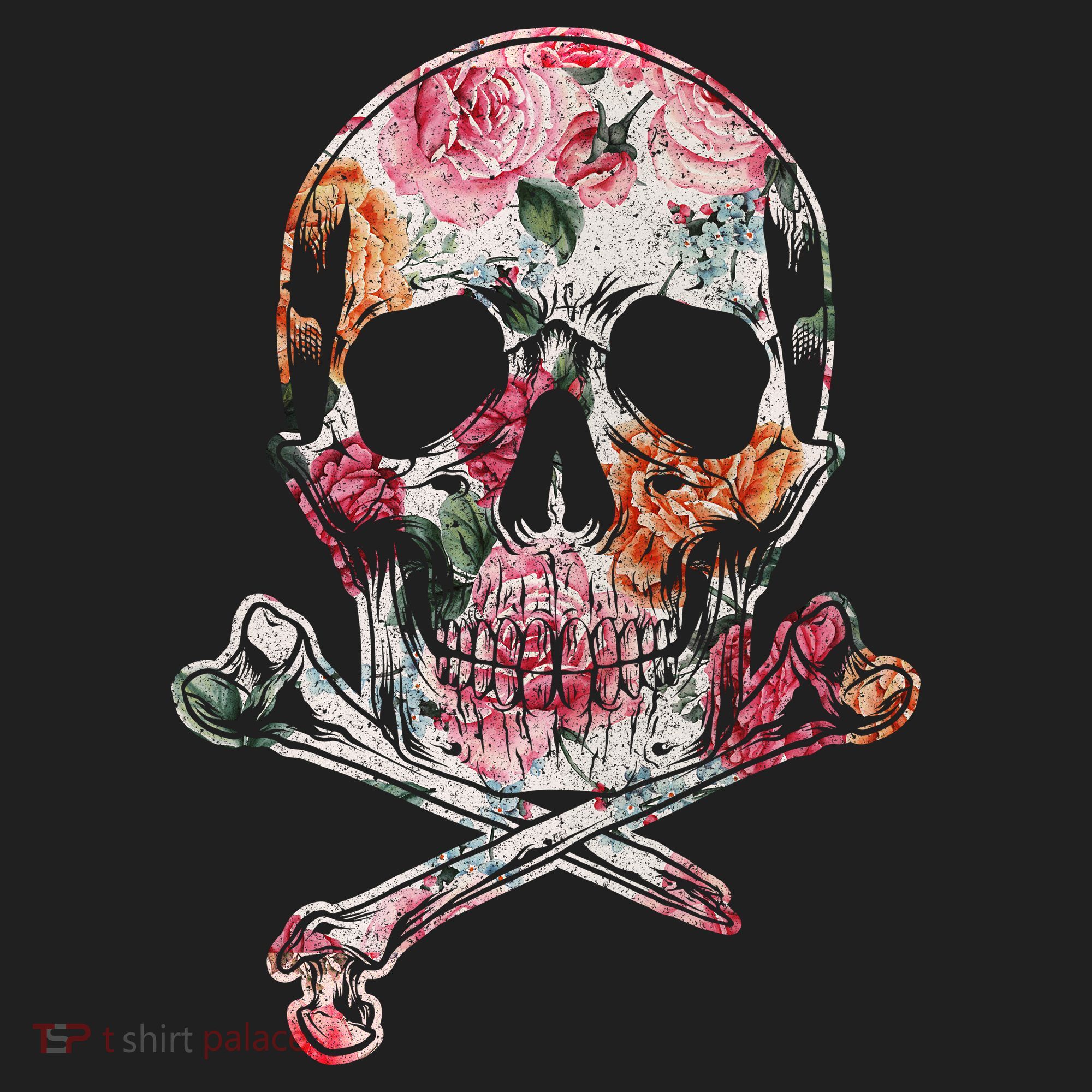Summer Flower Skull Golf Towel
