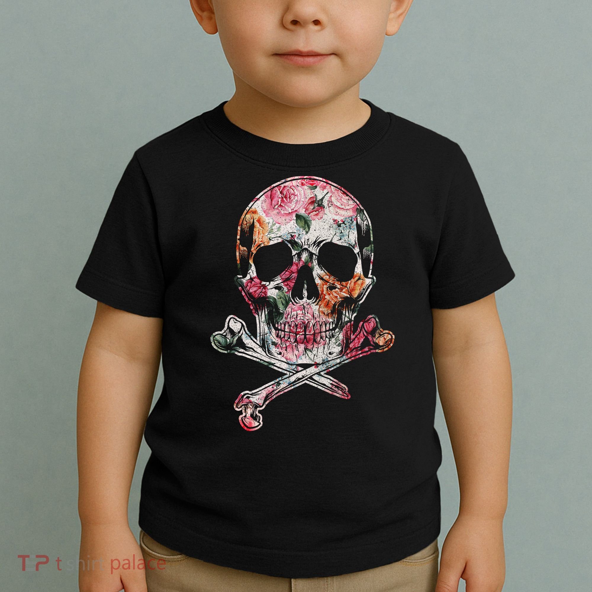 Summer Flower Skull Toddler T-Shirt
