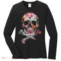 Summer Flower Skull Women's Long Sleeve Shirt thumb 0