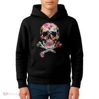 Summer Flower Skull Kids Hoodie thumb 4