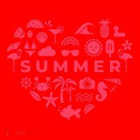 Summer Heart Santa Hat thumb 1