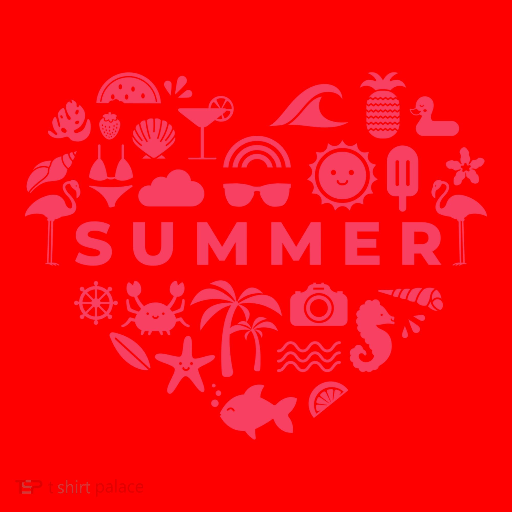Summer Heart Santa Hat