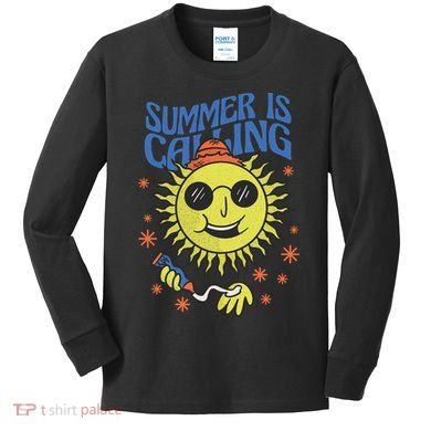 Summer Is Calling Kids Long Sleeve Shirt