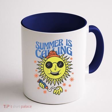Summer Is Calling Coffee Mug back