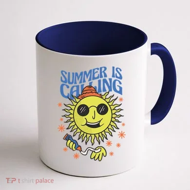 Summer Is Calling Coffee Mug back