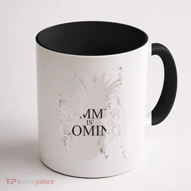 Summer Is Coming Pineapple Coffee Mug back