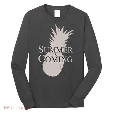 Summer Is Coming Pineapple Long Sleeve Shirt