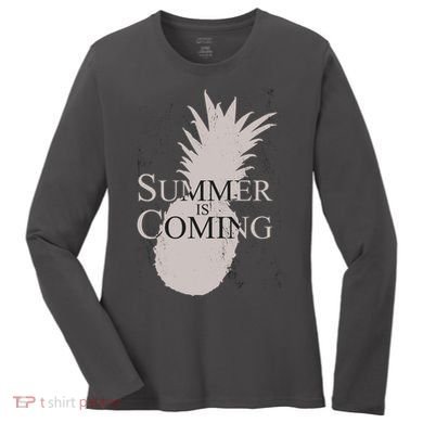 Summer Is Coming Pineapple Women's Long Sleeve Shirt