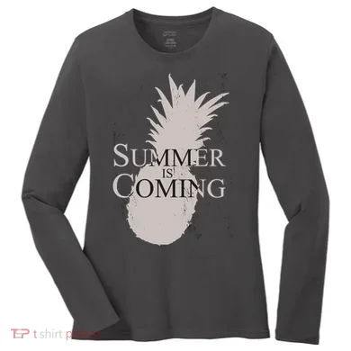 Summer Is Coming Pineapple Women's Long Sleeve Shirt