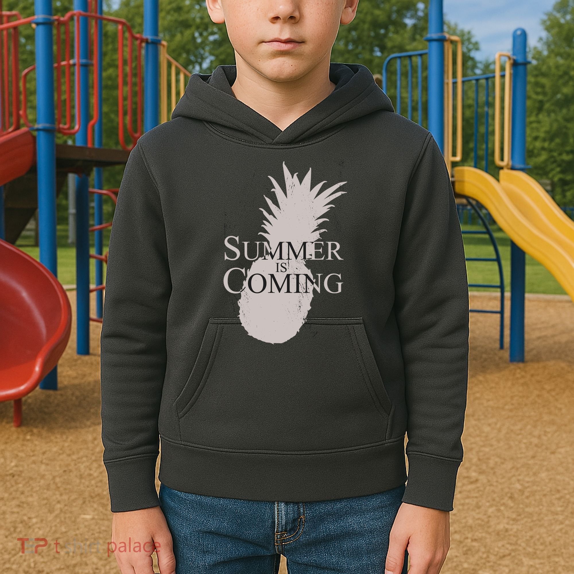Summer Is Coming Pineapple Kids Hoodie
