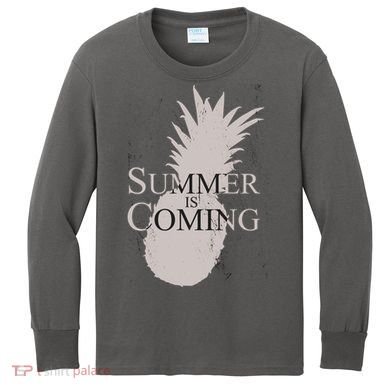 Summer Is Coming Pineapple Kids Long Sleeve Shirt