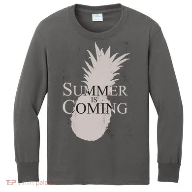 Summer Is Coming Pineapple Kids Long Sleeve Shirt