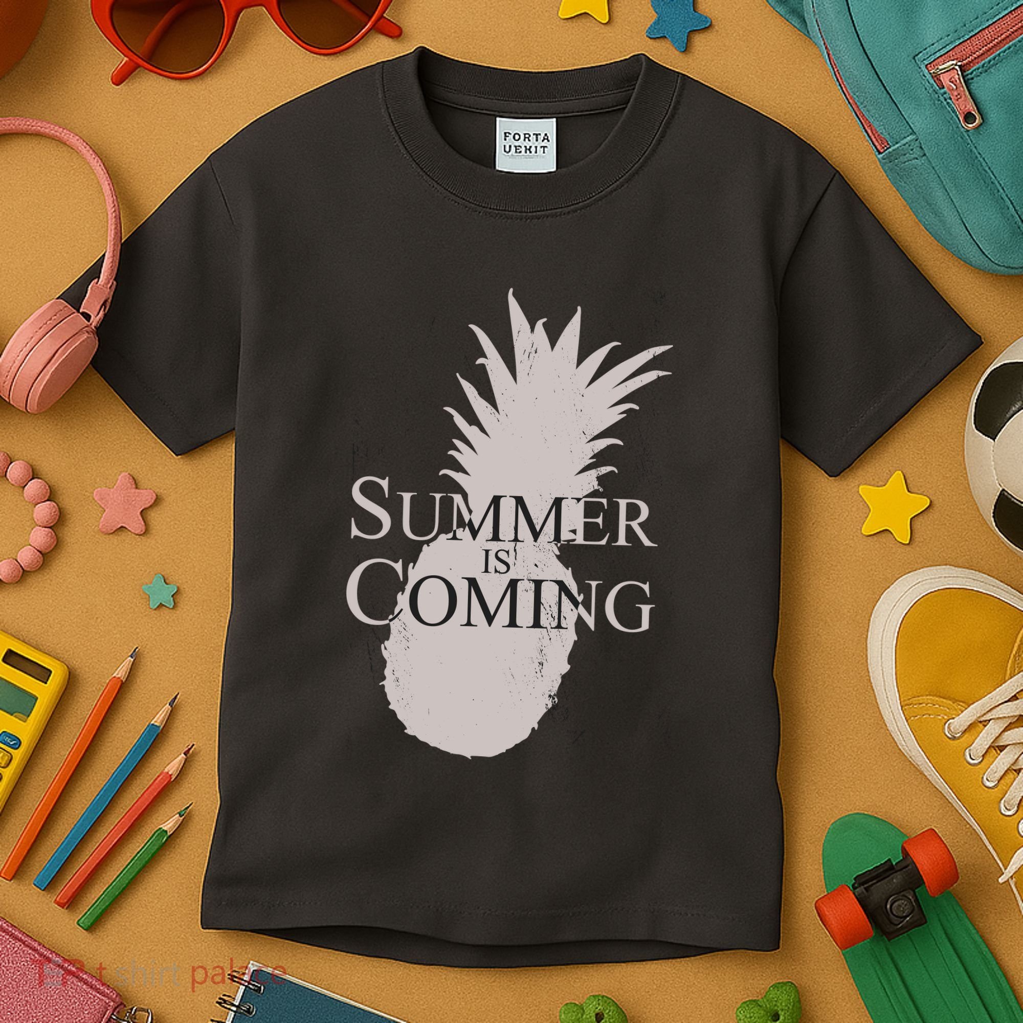 Summer Is Coming Pineapple Kids T-Shirt