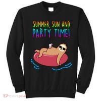 Summer Sun And Party Time Sloth Loungin Sweatshirt thumb 0