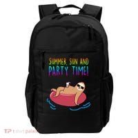 Summer Sun And Party Time Sloth Loungin Backpack thumb 0