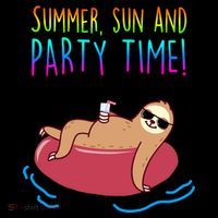 Summer Sun And Party Time Sloth Loungin Coffee Mug thumb 5