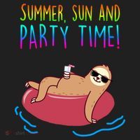 Summer Sun And Party Time Sloth Loungin Beanie thumb 2