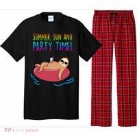 Summer Sun And Party Time Sloth Loungin Pajama Set thumb 0