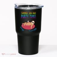 Summer Sun And Party Time Sloth Loungin Tumbler thumb 0