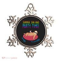 Summer Sun And Party Time Sloth Loungin Ornament thumb 0