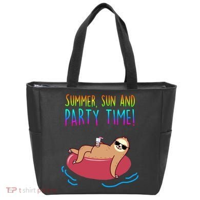 Summer Sun And Party Time Sloth Loungin Tote Bag