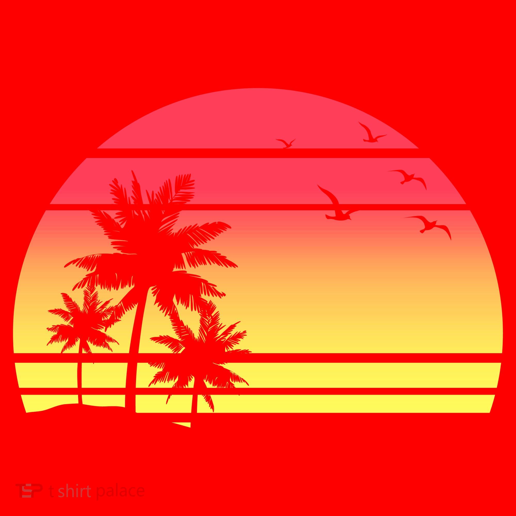 Summer Sunset Santa Hat