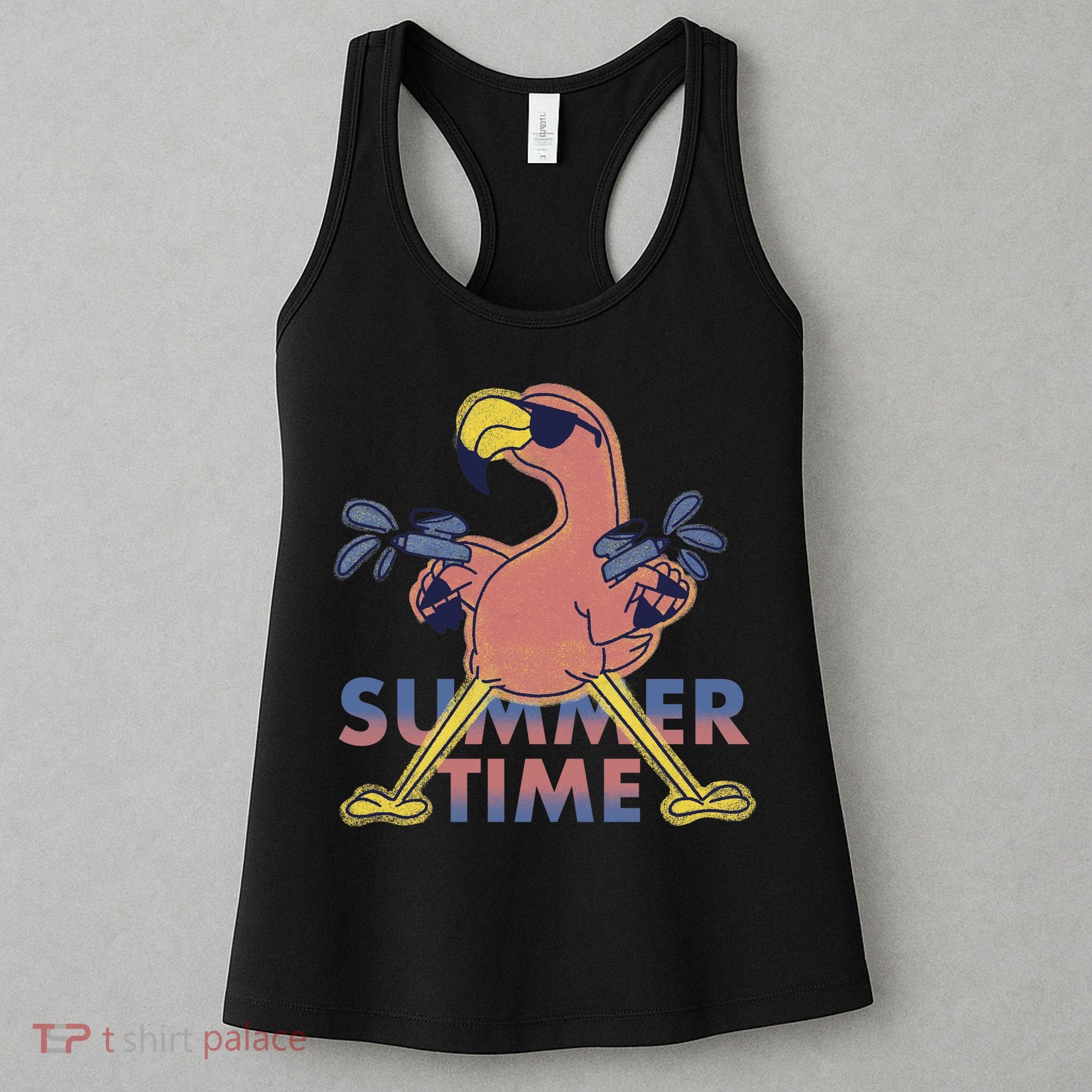 Summer Time Flamingo Women's Tank Top
