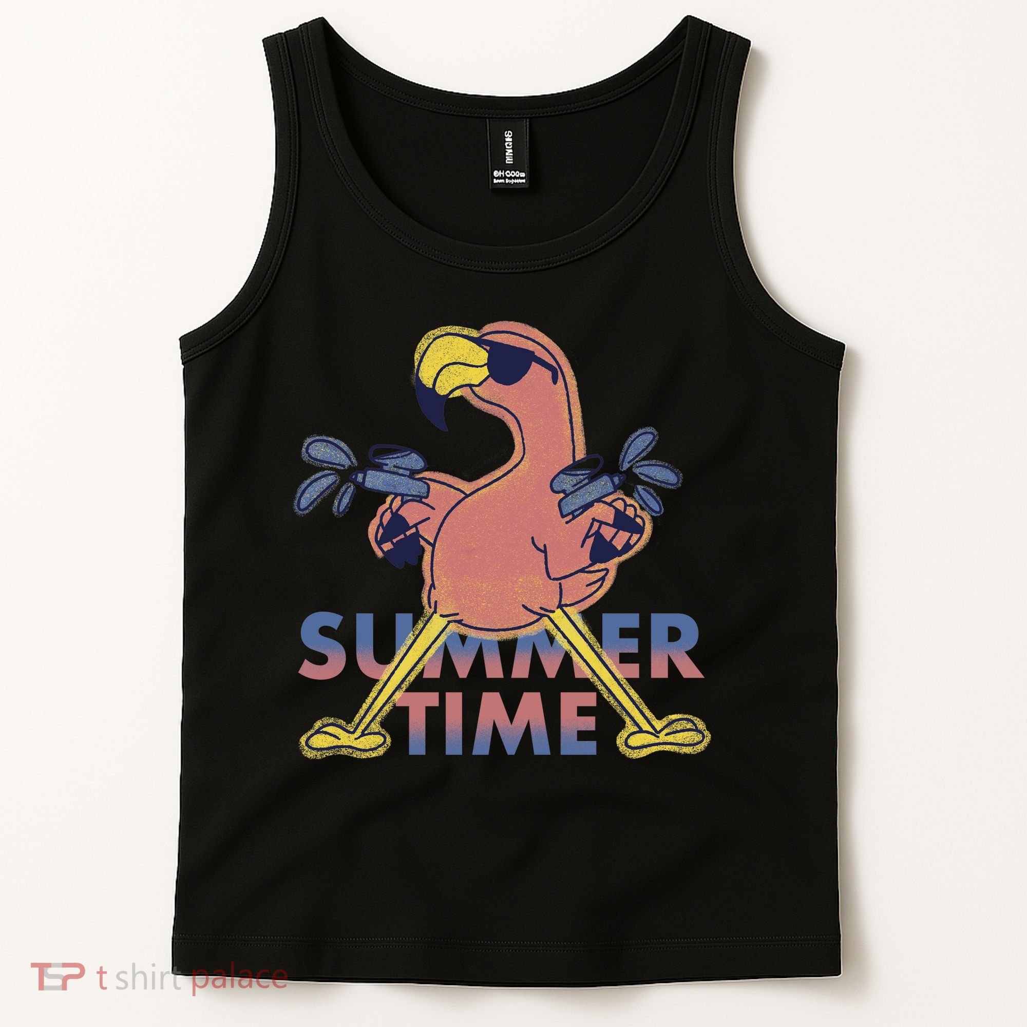 Summer Time Flamingo Tank Top