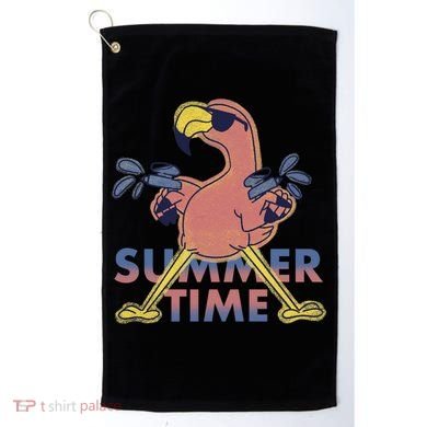 Summer Time Flamingo Golf Towel