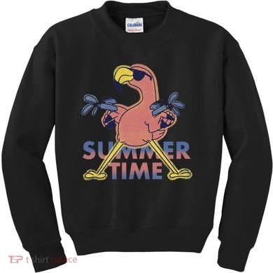 Summer Time Flamingo Kids Sweatshirt