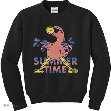 Summer Time Flamingo Kids Sweatshirt