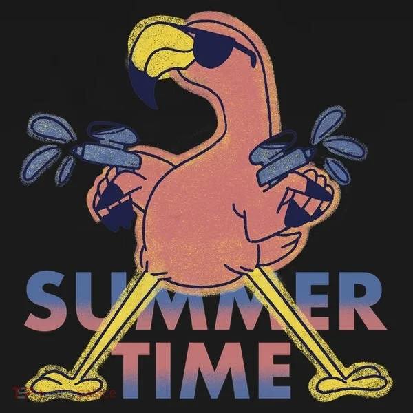 Summer Time Flamingo Kids Hoodie