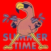 Summer Time Flamingo Santa Hat thumb 1