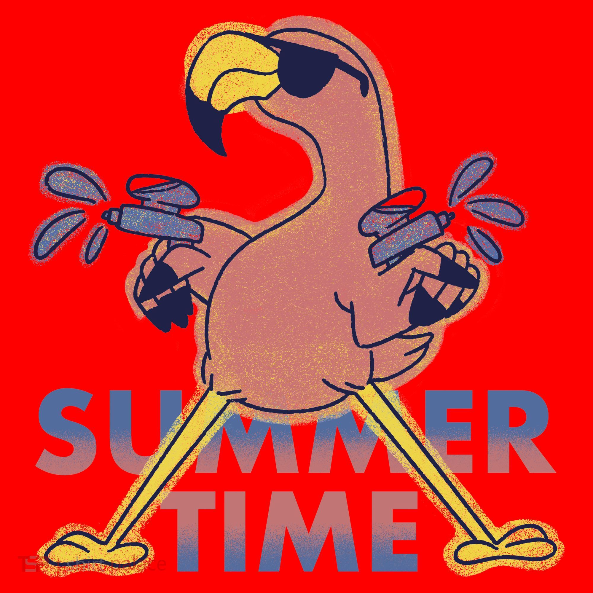 Summer Time Flamingo Santa Hat