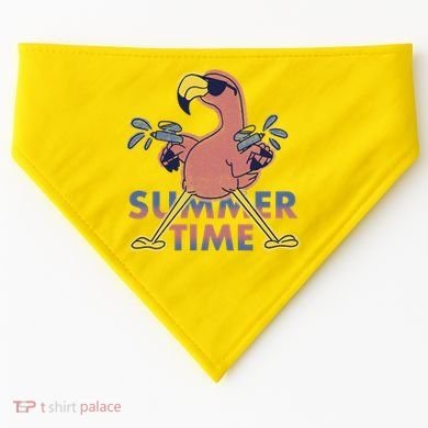Summer Time Flamingo USA-Made Doggie Bandana