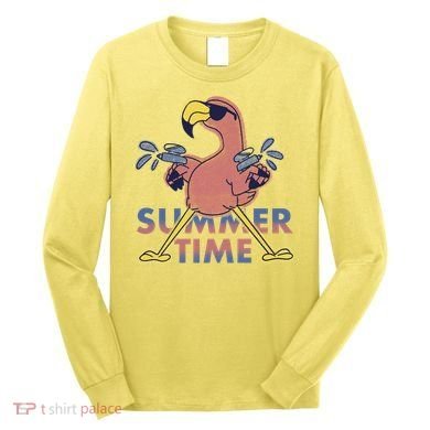 Summer Time Flamingo Long Sleeve Shirt