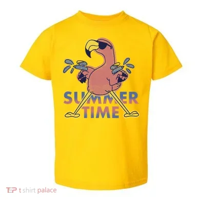 Summer Time Flamingo Toddler T-Shirt