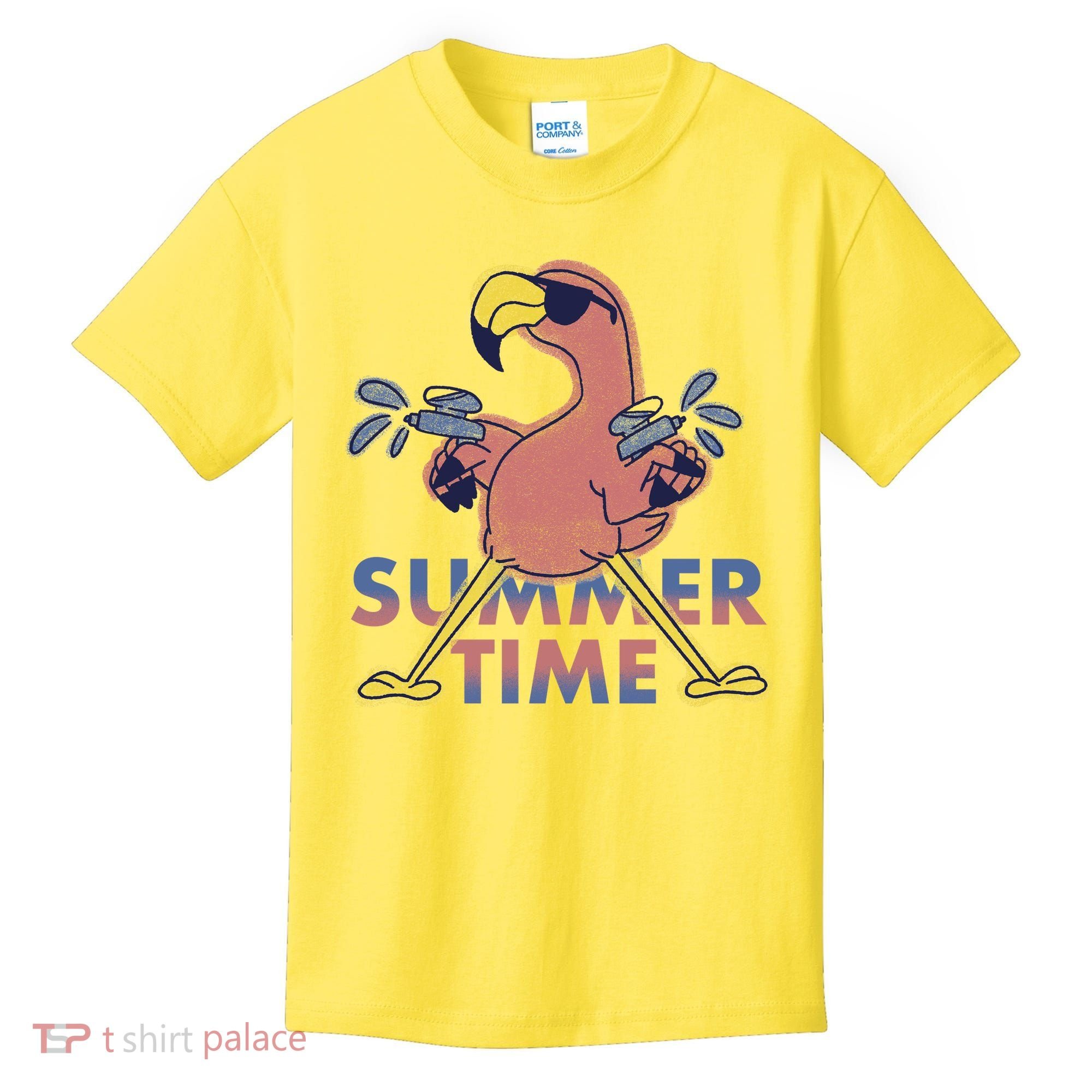 Summer Time Flamingo Kids T-Shirt