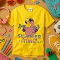 Summer Time Flamingo Kids T-Shirt thumb 3