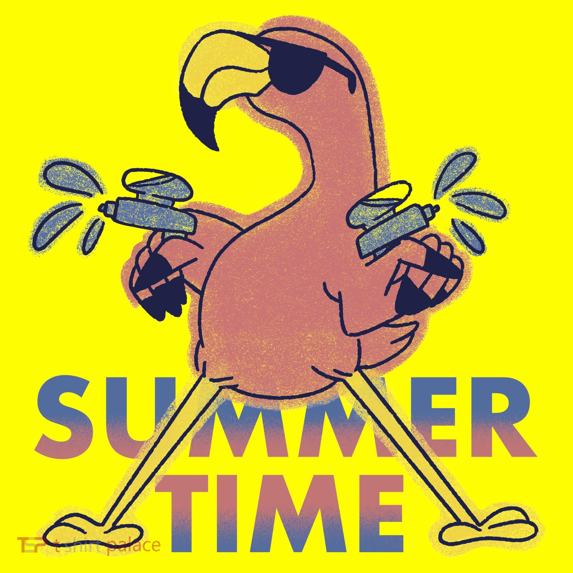 Summer Time Flamingo Kids T-Shirt