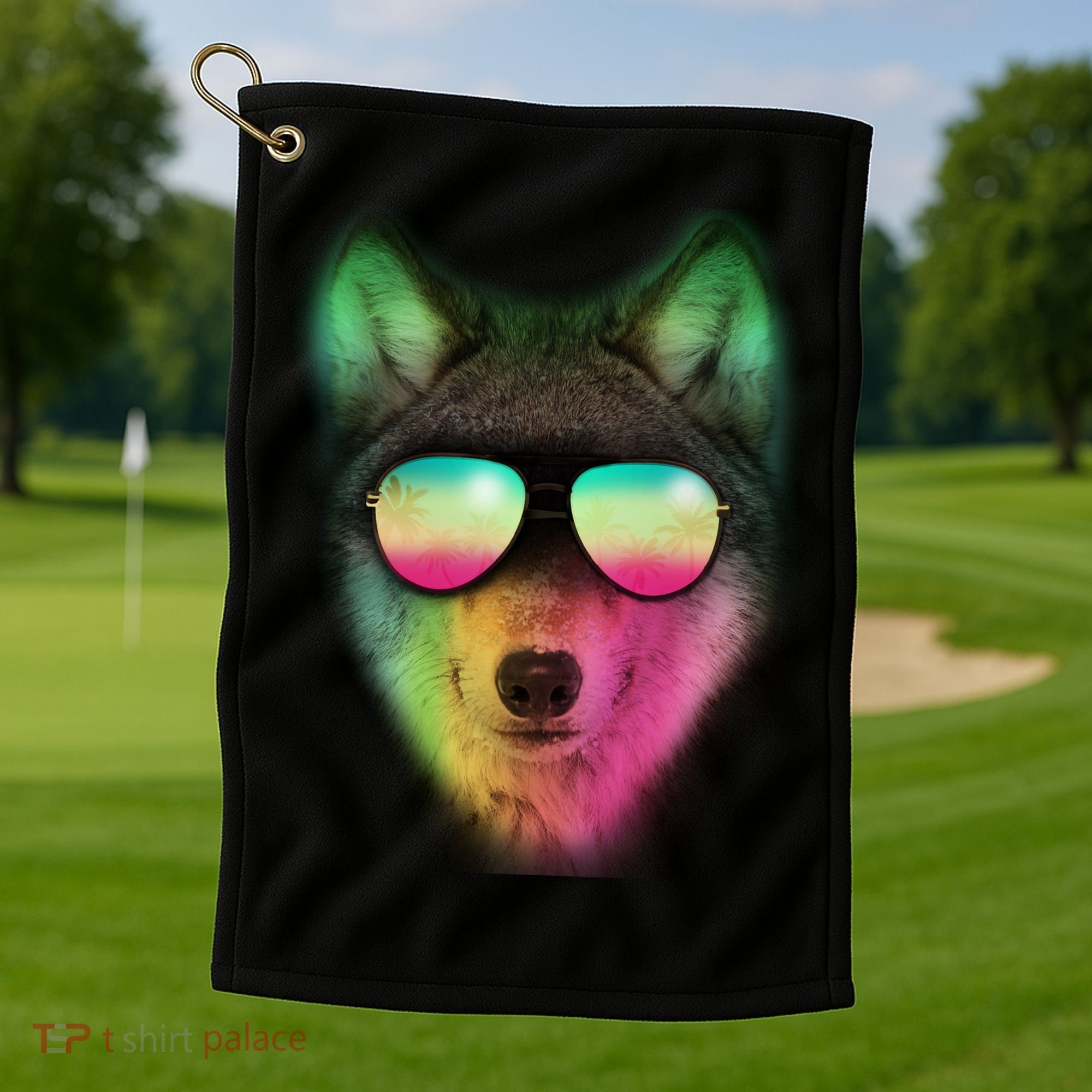 Summer Wolf Golf Towel