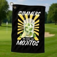 Summers Are Made For Mojitos Golf Towel thumb 1
