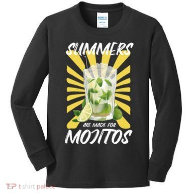 Summers Are Made For Mojitos Kids Long Sleeve Shirt