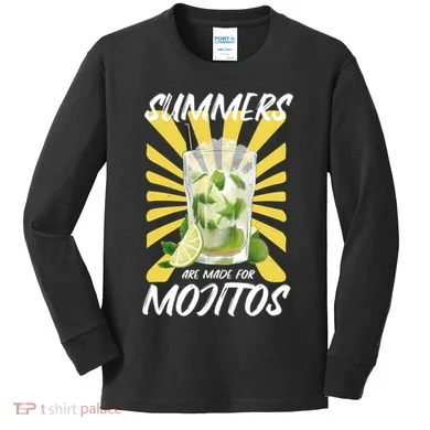 Summers Are Made For Mojitos Kids Long Sleeve Shirt