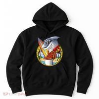 Summertime Beach Shark Surfing Hoodie thumb 0