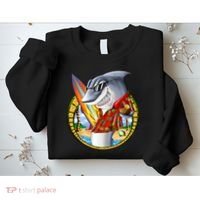 Summertime Beach Shark Surfing Sweatshirt thumb 2