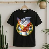 Summertime Beach Shark Surfing T-Shirt thumb 2