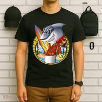 Summertime Beach Shark Surfing T-Shirt thumb 6